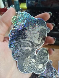 Image 2 of Holo Glitter Patterned Snake Couple Sticker