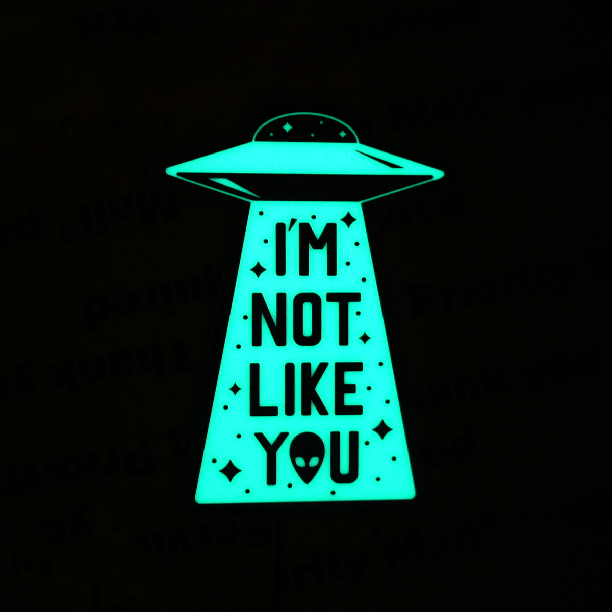 Glowing UFO Sticker