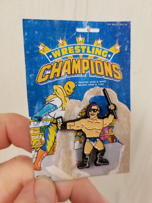 ACE AUSTIN RETRO WRESTLER PIN UMBRELLA COMICS AND COLLECTIBLES
