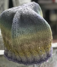 Image 2 of Hand Knit Hat and Cowl Set - Get ready to hit the slopes .