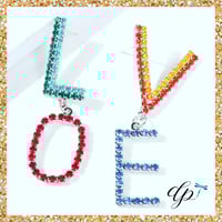 Colorful Rhinestones ♥️ Love Earrings