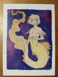 Image 4 of Merpeople Watercolor Postcard Prints
