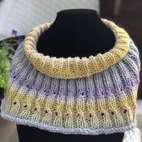 Image 3 of Hand Knit Hat and Cowl Set - Get ready to hit the slopes .