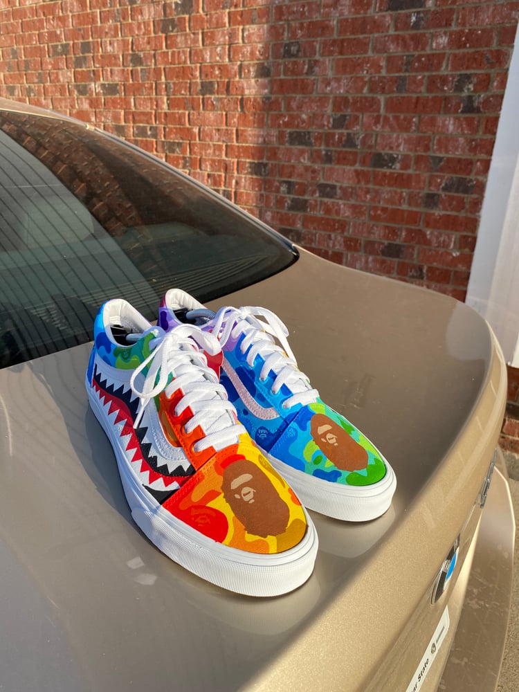 Colorful camo vans hot sale