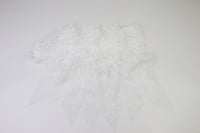 Image 1 of White Frilled & Dotted Newborn Bonnet