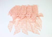 Image 1 of Salmon Frilled & Dotted Newborn Bonnet