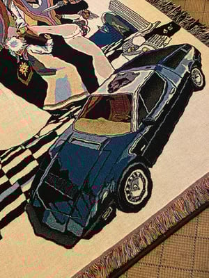 Image of 'Bellona: The fall of The Tiger Twins & The order of The Sunsetters' woven blanket PREORDER