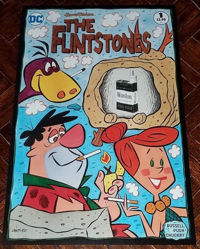 Image of THE FLINTSTONES "BROUGHT TO YOU BY..." 11x17 PRINT!