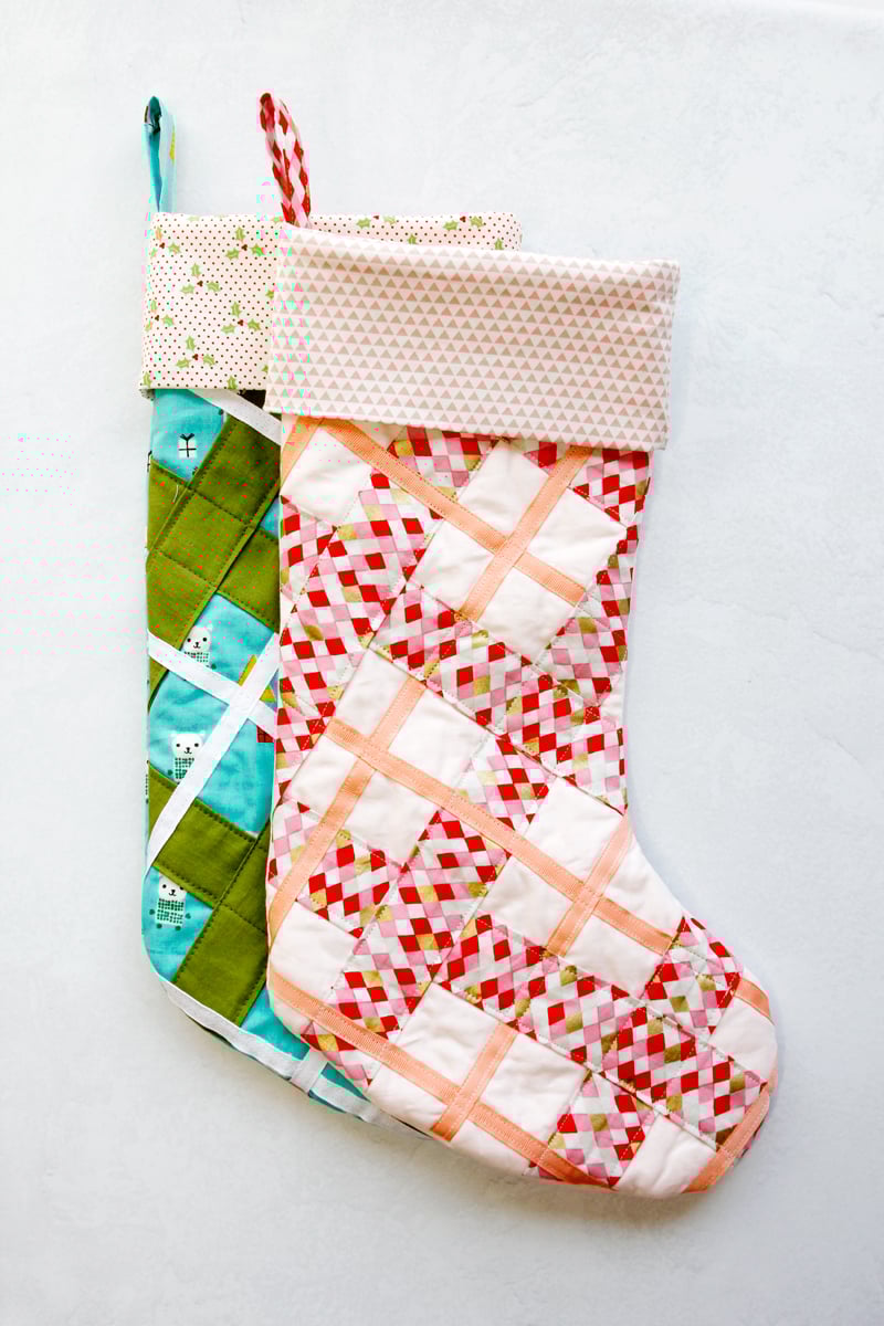 Image of PLAID TIDINGS Christmas Stocking Pattern PDF
