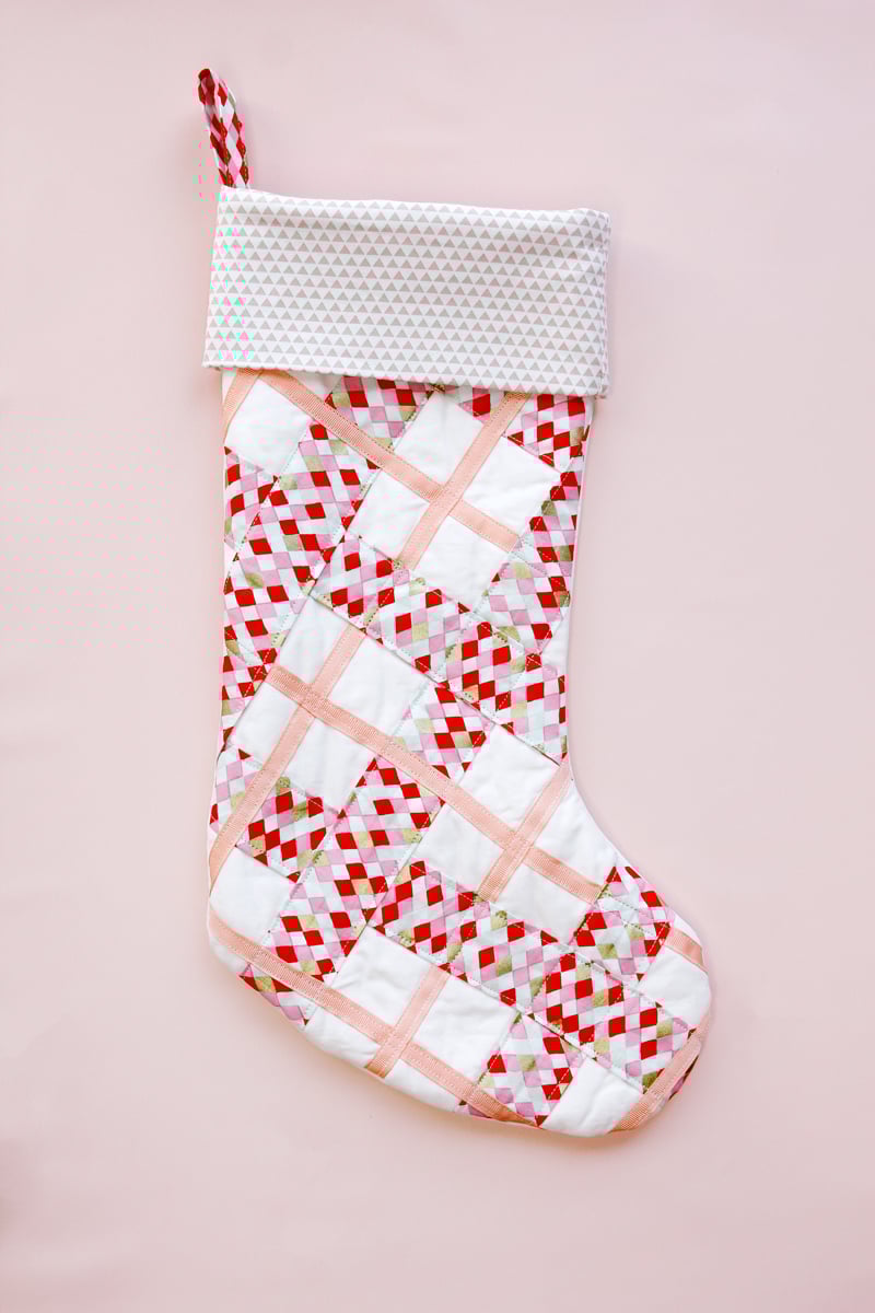 Image of PLAID TIDINGS Christmas Stocking Pattern PDF