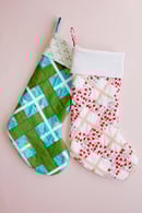 Image 1 of PLAID TIDINGS Christmas Stocking Pattern PDF