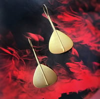 Image 2 of Leaf Gold Earrings
