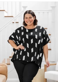 Image 2 of Black & White Top 