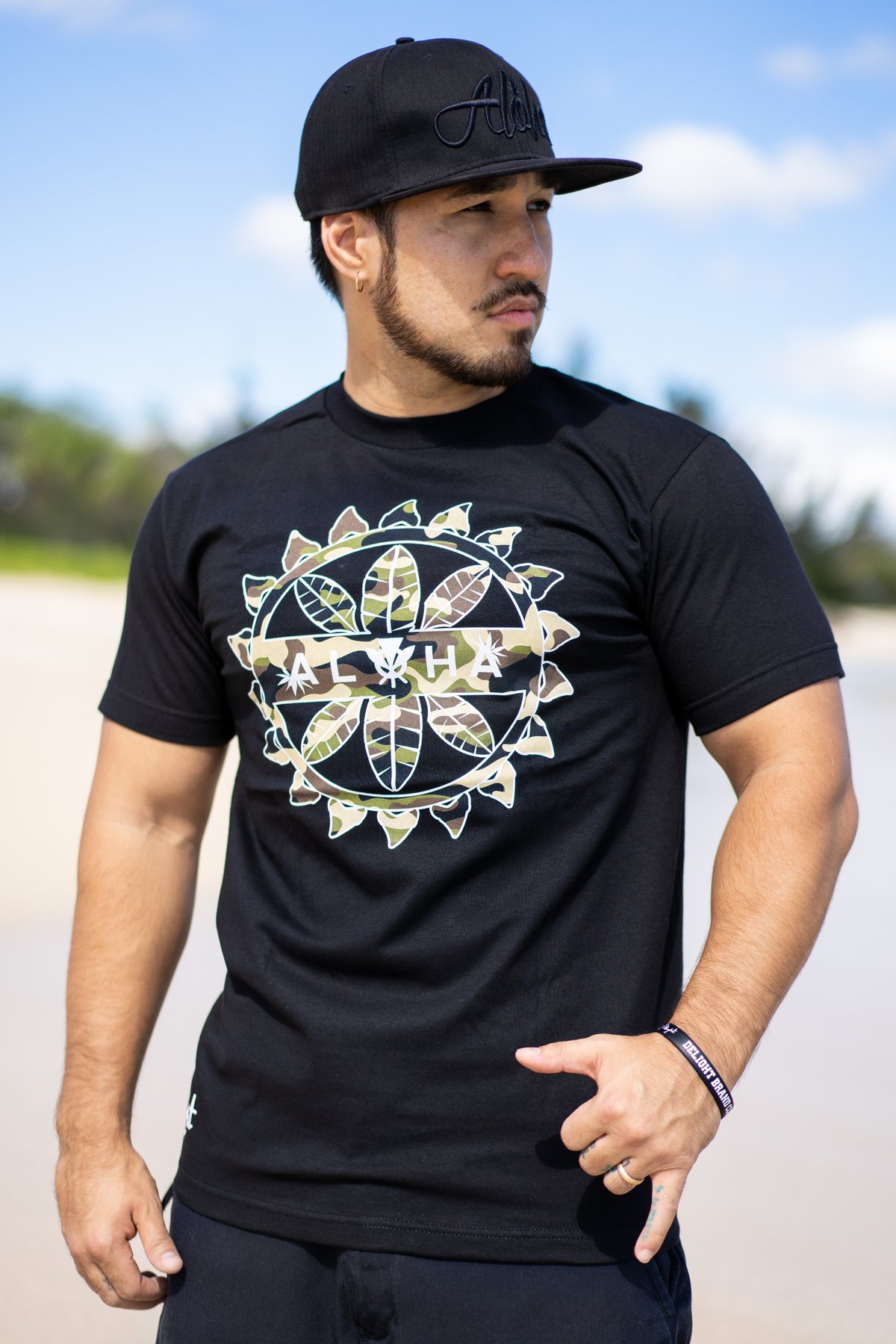 Aloha Mano Camo - Black T-shirt
