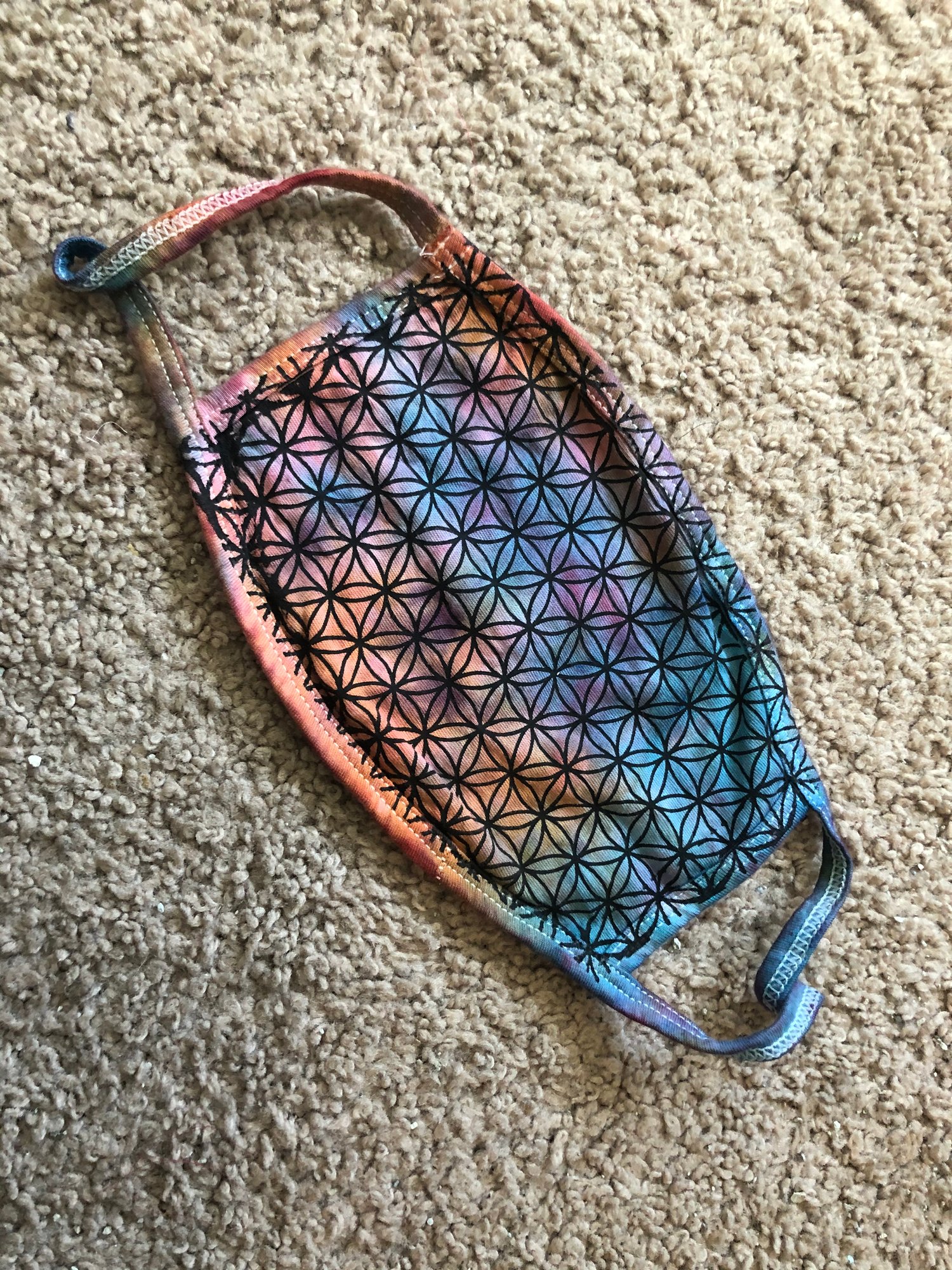 Image of Flower of Life Reflective Facemask