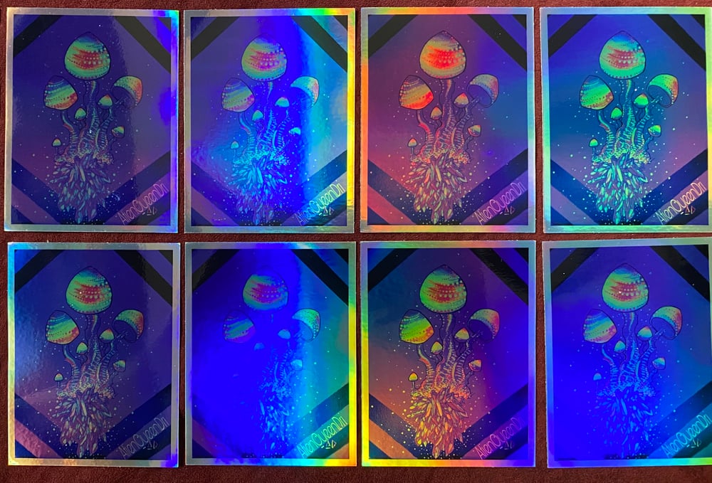 Image of ShroomCluster No. 1 Holographic Sticker