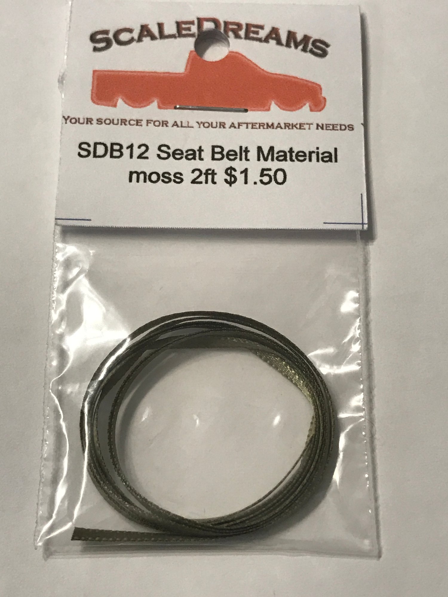 Seat belt material moss