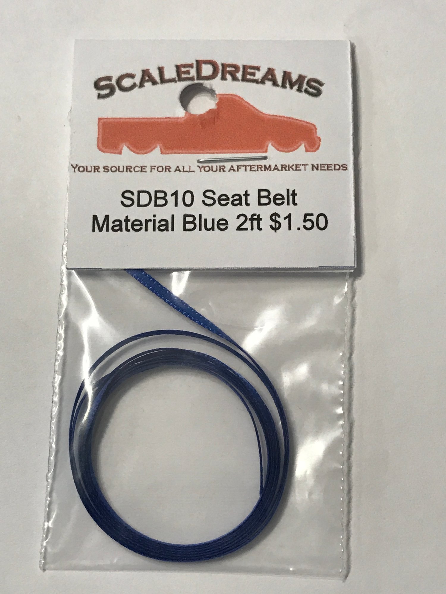 Seat belt material blue