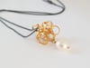 Gold Strudel Pearl Pendant