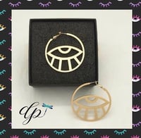 Evil eye 🧿 hoop earrings -gold