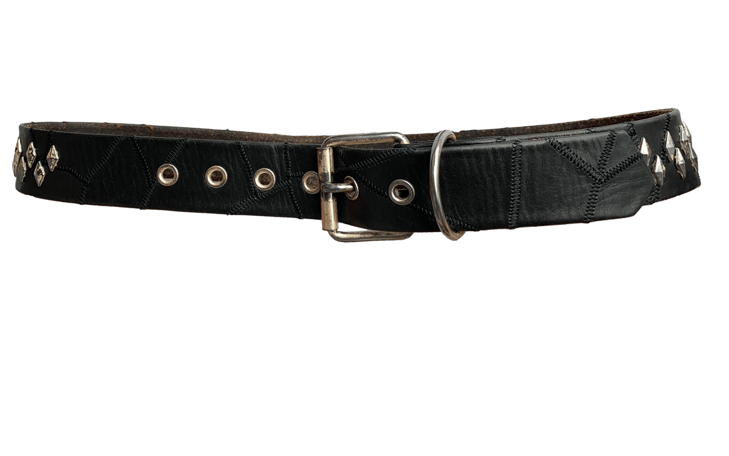 '03 Undercover Leather Geometric Studded Belt