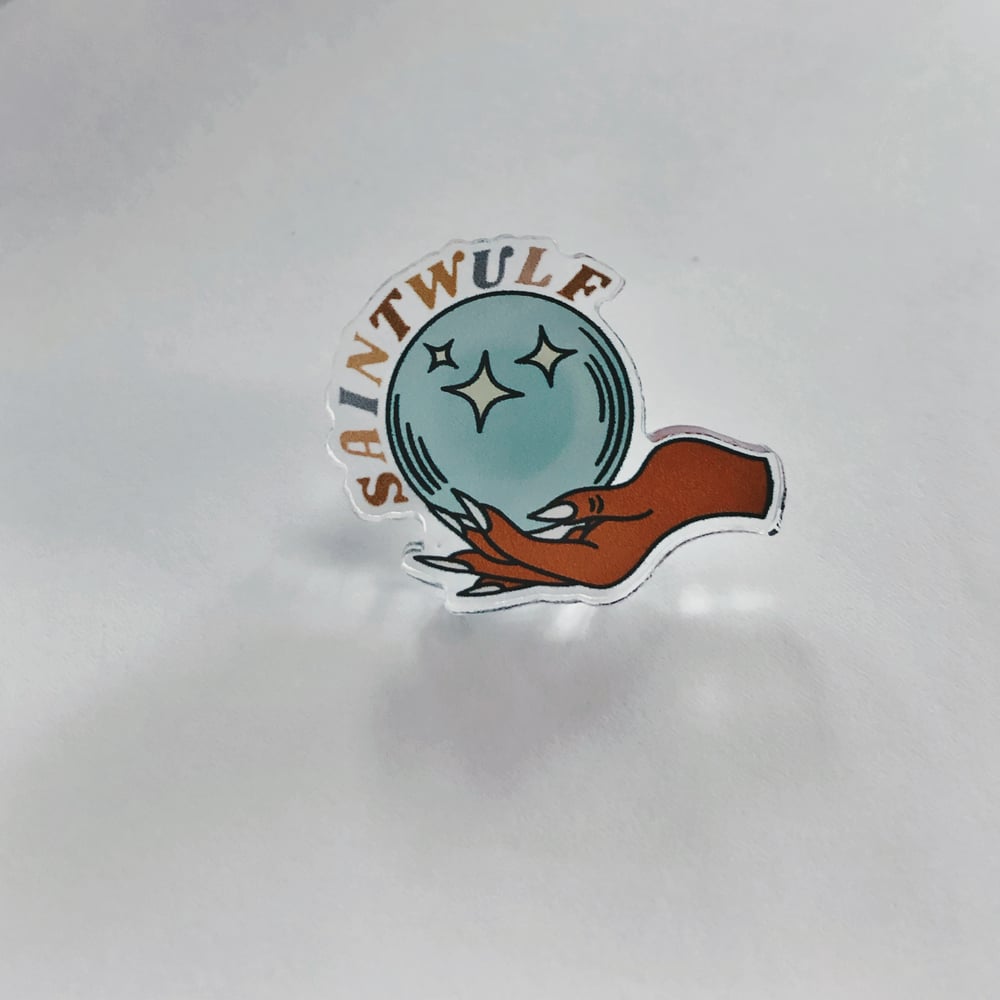Image of “SAINT FORTUNE” acrylic pin / button