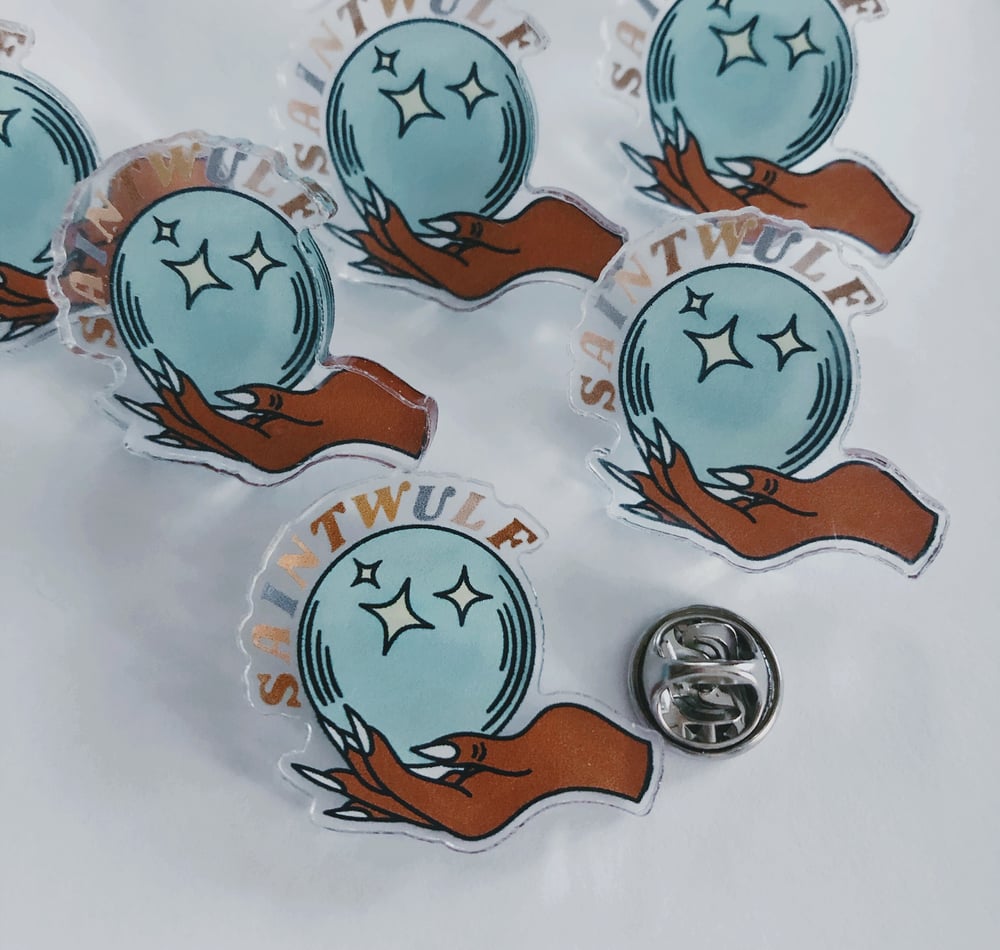 Image of “SAINT FORTUNE” acrylic pin / button