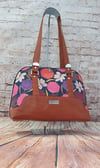 Leather and Flowers Handbag