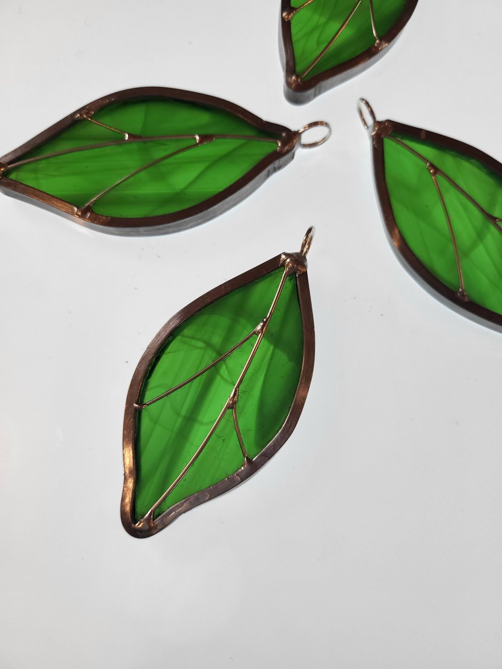 Image of Leaf Pendant- stained glass