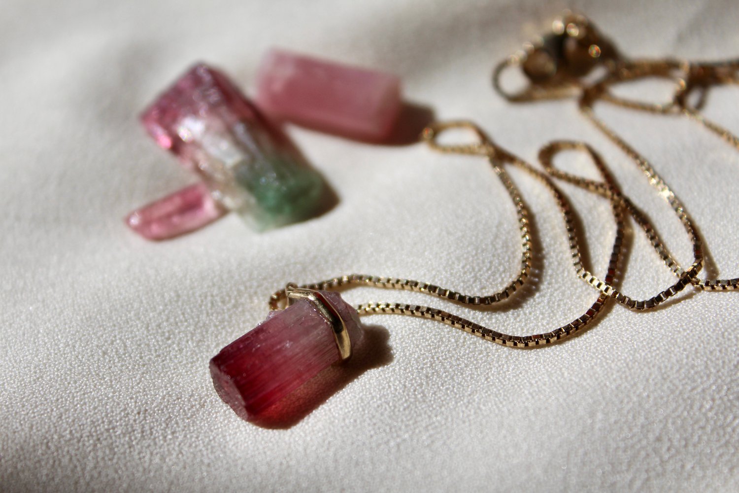 Image of Rubellite Tourmaline in 14ct gold