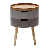Solid wood Nordic creative coffee table simple side sofa side table corner several bed round table