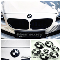 BMW ALTERNATE BLACK AND WHITE EMBLEMS