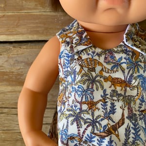 Image of Liberty Romper to suit 38cm Miniland doll - ‘Rumble and Roar’