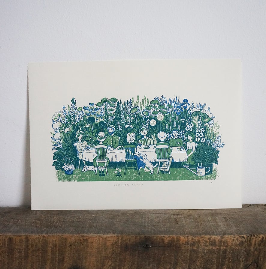 Image of Summer Feast - Linocut