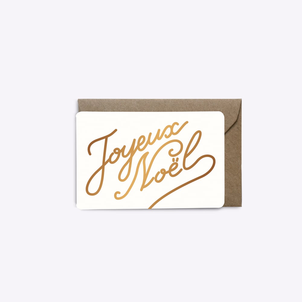 Image of MINI-CARTE JOYEUX NOËL blanc