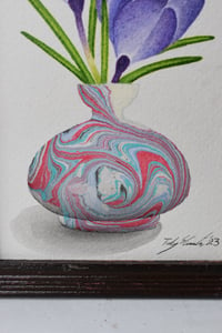 Image 2 of Crocus Marbled Vase (Original)