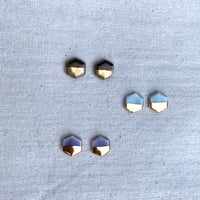Image 3 of Hexagon Earrings (Multiple Colors)
