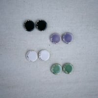 Image 2 of Edge of the Moon Earrings (Multiple Colors)