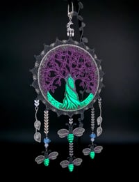 Image 2 of Glowing Firefly Tree Of Life Dreamcatcher