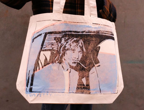 Image of 'Tom Petty Smoking In A Car' Tote Bag