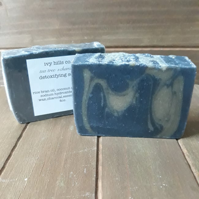 Charcoal + Tea tree + Mint soap 
