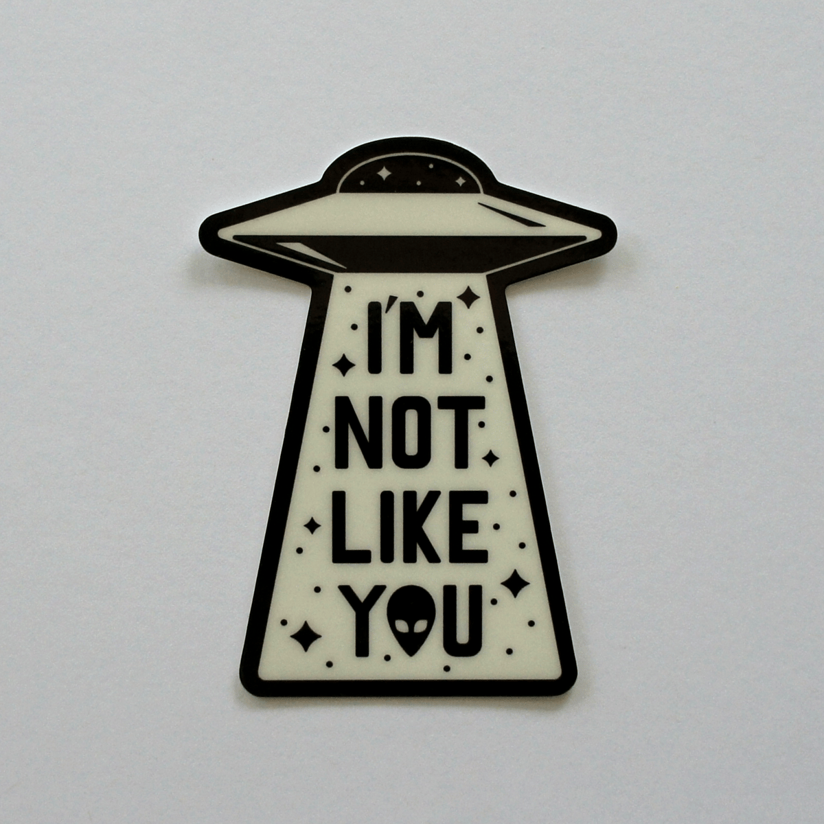 Glowing UFO Sticker