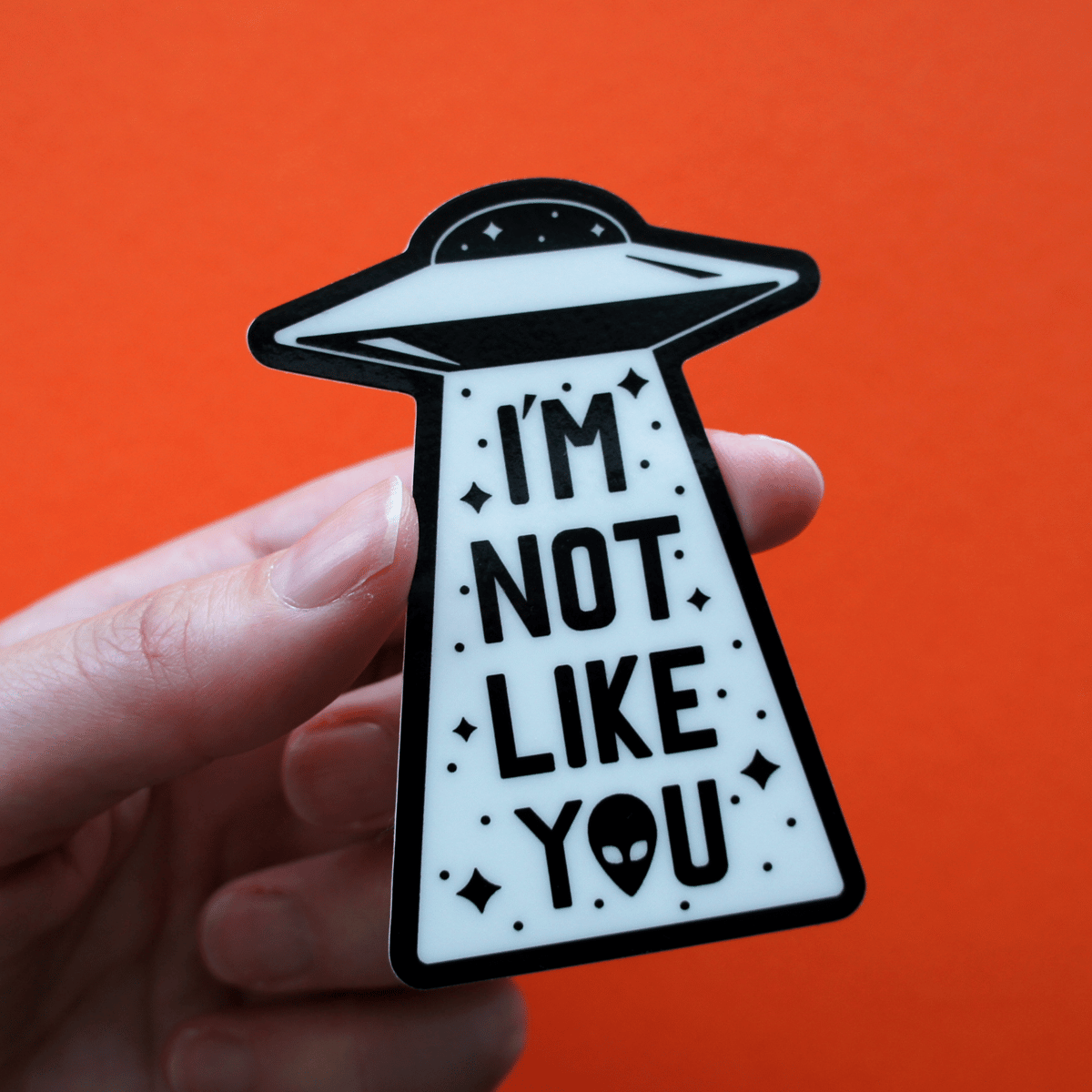 Glowing UFO Sticker