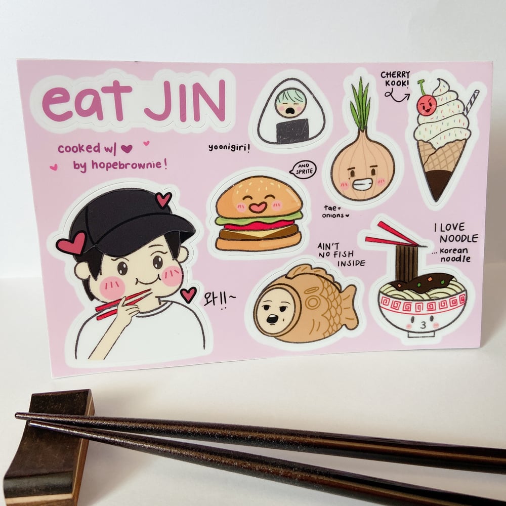 Image of EAT JIN! sticker sheet