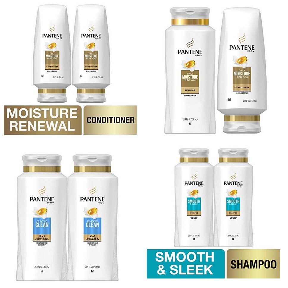 Pantene, Dove, Herbal Essences, Suave, Tresemme, Garnier or Nexxus Shampoo & Conditioner