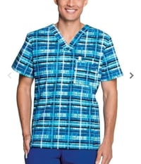 Image 1 of (Code Happy)Men's V-Neck  Scrub Tops