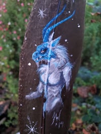 Image 1 of Yeti on peacock feather “Gothha”