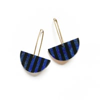 Image 1 of Lapis & Basalt Earrings