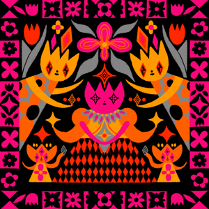 floral symmetry (print or sticker)