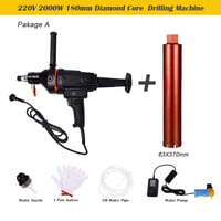 180mm Handheld Diamond Core Drill 220V 2000W Concrete Core Drilling Machine Wet/Dry Electric Drill W